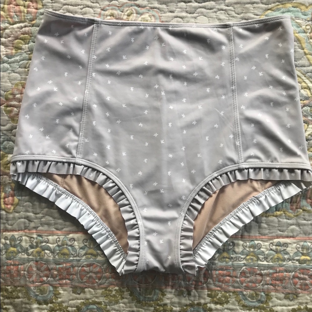 Kortni Jeane All Ruffled Up Bottoms Beige Flake